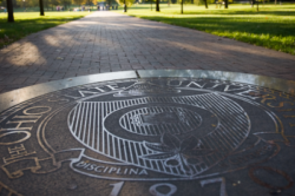 Ohio State seal on the Oval