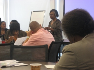 Ruth Peterson making introductions to the 2009 workshop.