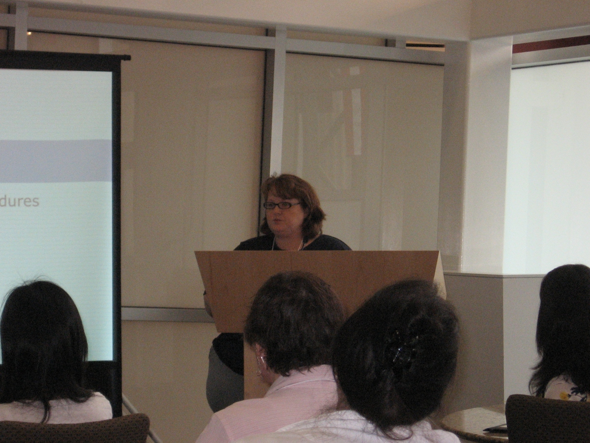 Amy Poland presenting her project.