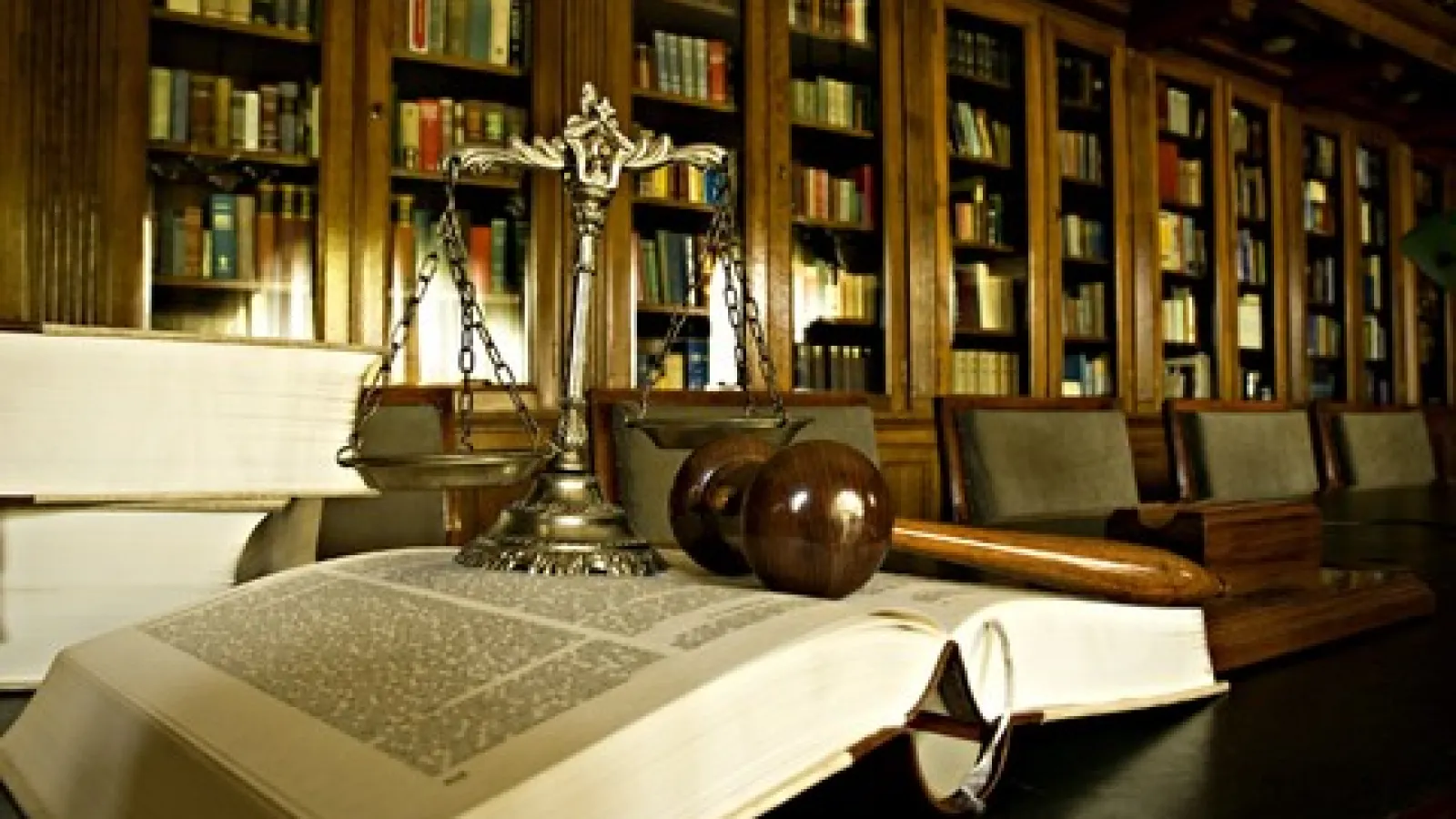 gavel and books