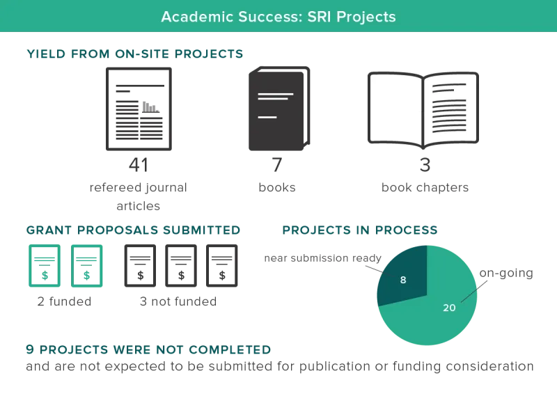 Figures on projects conducted by SRI