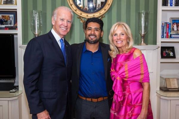 Dr. Victor Rios invited to Vice President Joe Biden's house